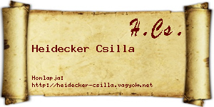 Heidecker Csilla névjegykártya