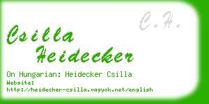 csilla heidecker business card